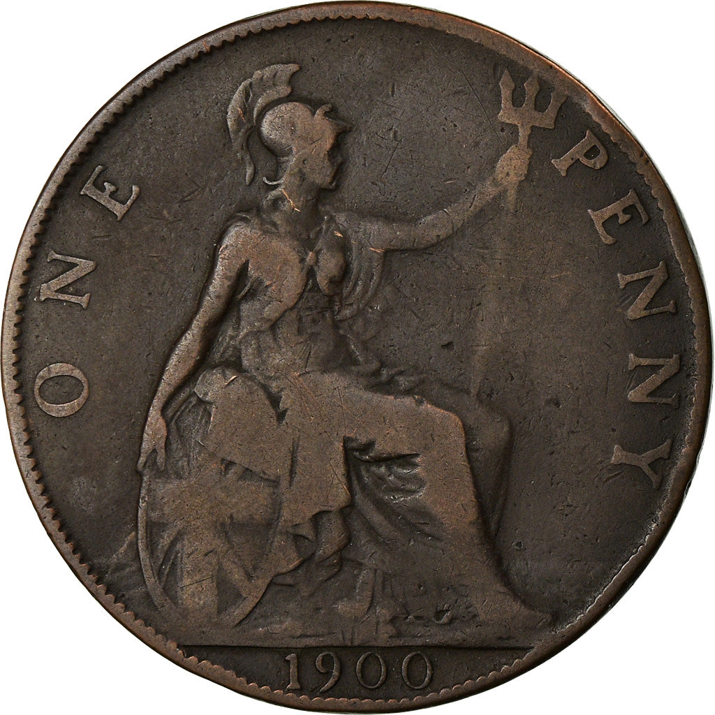 Coin, Great Britain, Victoria, Penny, 1900, VF(20-25), Bronze, KM:790