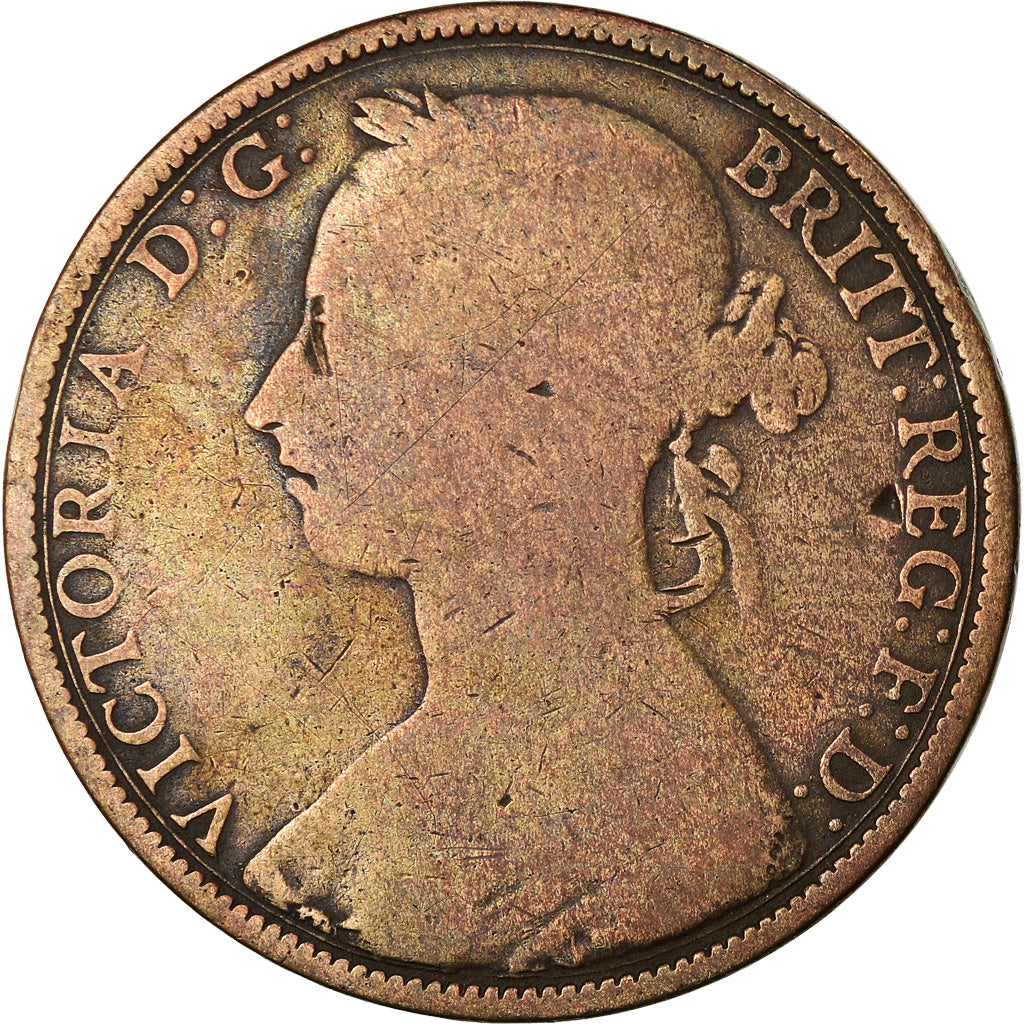 Coin, Great Britain, Victoria, Penny, 1887, F(12-15), Bronze, KM:755