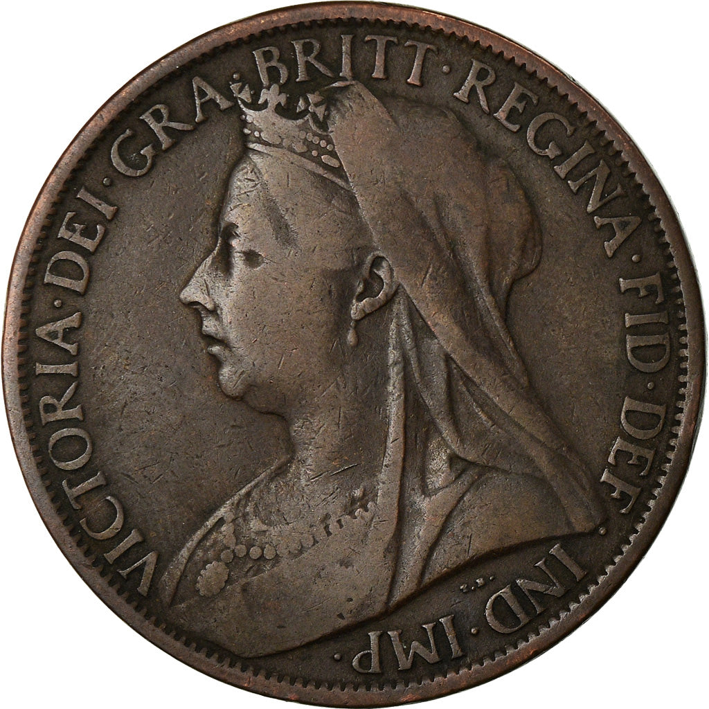 Coin, Great Britain, Victoria, Penny, 1901, VF(30-35), Bronze, KM:790