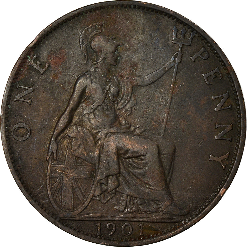 Coin, Great Britain, Victoria, Penny, 1901, EF(40-45), Bronze, KM:790
