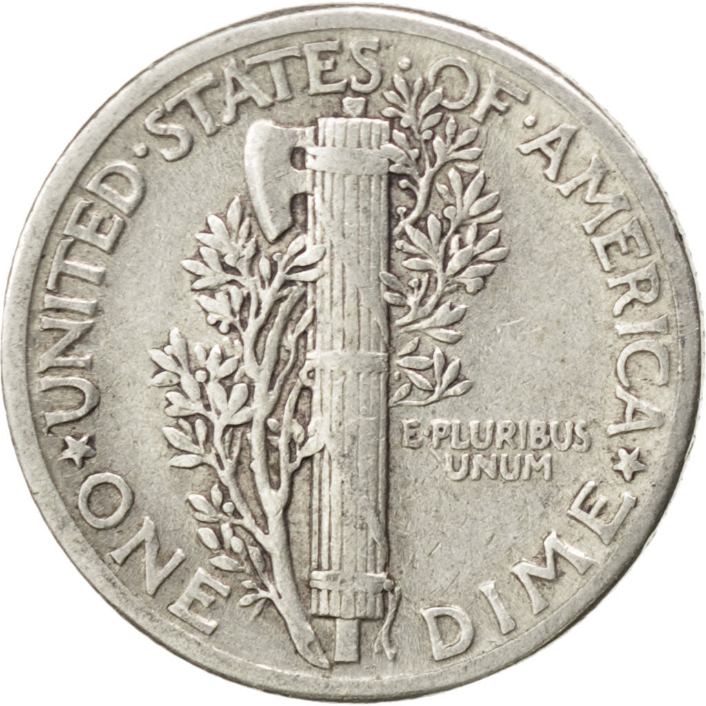 UNITED STATES, Mercury Dime, Dime, 1937, U.S. Mint, KM #140, AU(50-53), Silver,.
