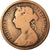 Coin, Great Britain, Victoria, 1/2 Penny, 1891, F(12-15), Bronze, KM:754