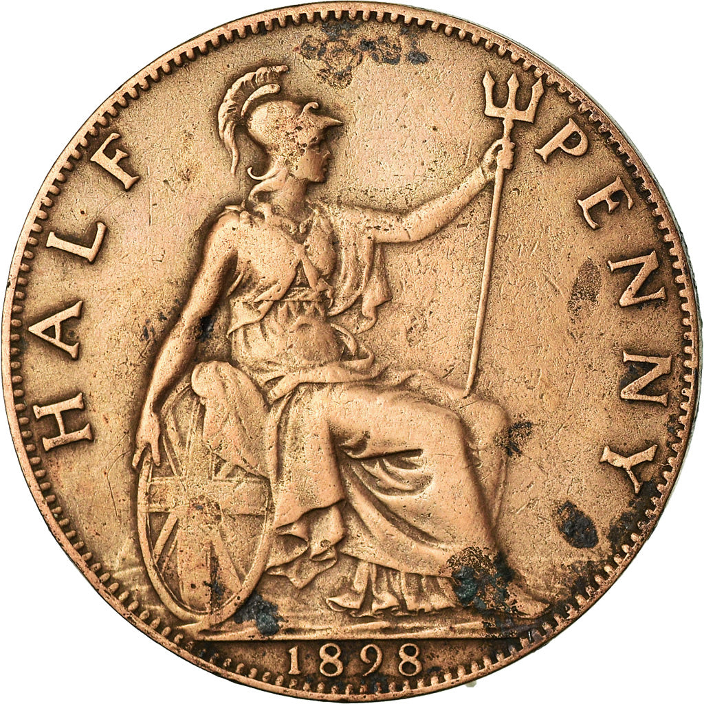 Monnaie, Grande-Bretagne, Victoria, 1/2 Penny, 1898, TTB, Bronze, KM:789
