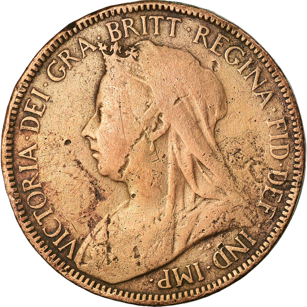Coin, Great Britain, Victoria, 1/2 Penny, 1899, EF(40-45), Bronze, KM:789
