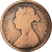 Coin, Great Britain, Victoria, 1/2 Penny, 1893, F(12-15), Bronze, KM:754