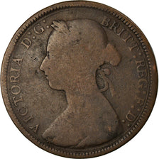 Coin, Great Britain, Victoria, 1/2 Penny, 1890, F(12-15), Bronze, KM:754