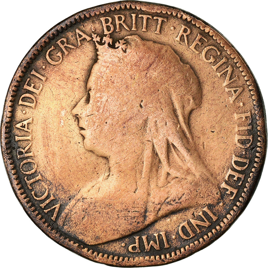 Moneta, Gran Bretagna, Victoria, 1/2 Penny, 1900, MB, Bronzo, KM:789
