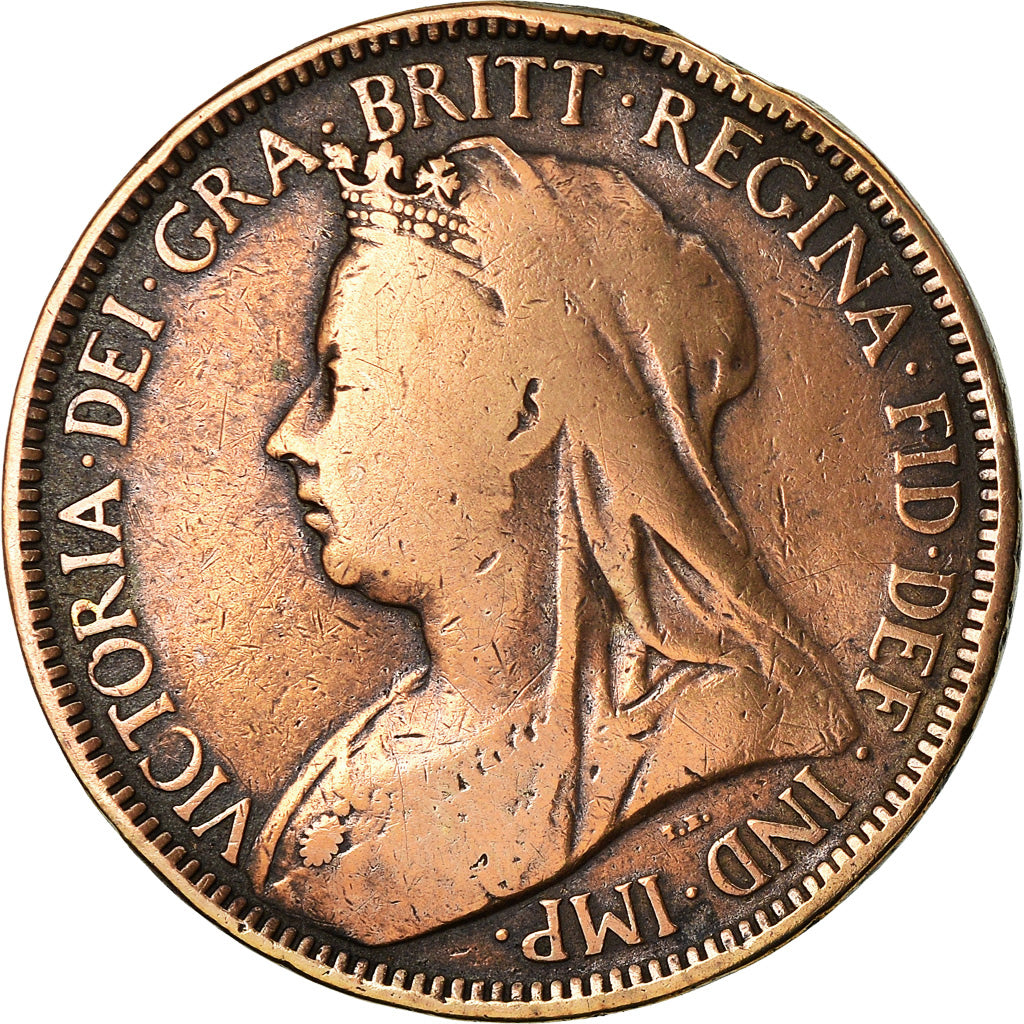 Monnaie, Grande-Bretagne, Victoria, 1/2 Penny, 1900, TB, Bronze, KM:789