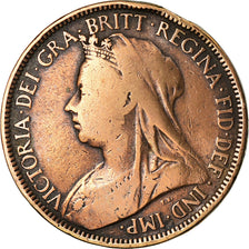 Monnaie, Grande-Bretagne, Victoria, 1/2 Penny, 1900, TB, Bronze, KM:789