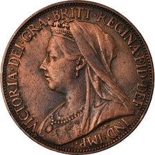 Coin, Great Britain, Victoria, Farthing, 1895, EF(40-45), Bronze, KM:788.1