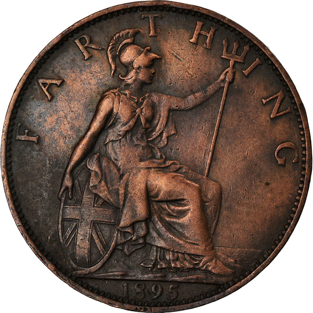 Coin, Great Britain, Victoria, Farthing, 1895, EF(40-45), Bronze, KM:788.1