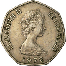 Coin, Seychelles, 5 Rupees, 1972, British Royal Mint, EF(40-45), Copper-nickel