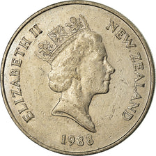 Moneta, Nuova Zelanda, Elizabeth II, 20 Cents, 1988, BB, Rame-nichel, KM:62