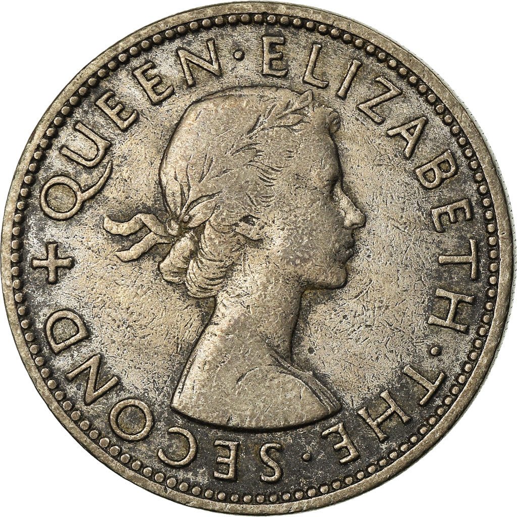 Monnaie, Nouvelle-Zélande, Elizabeth II, Florin, 1964, TTB, Copper-nickel