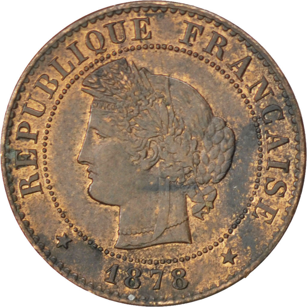 Coin, France, Cérès, Centime, 1878, Paris, AU(50-53), Bronze, KM:826.1