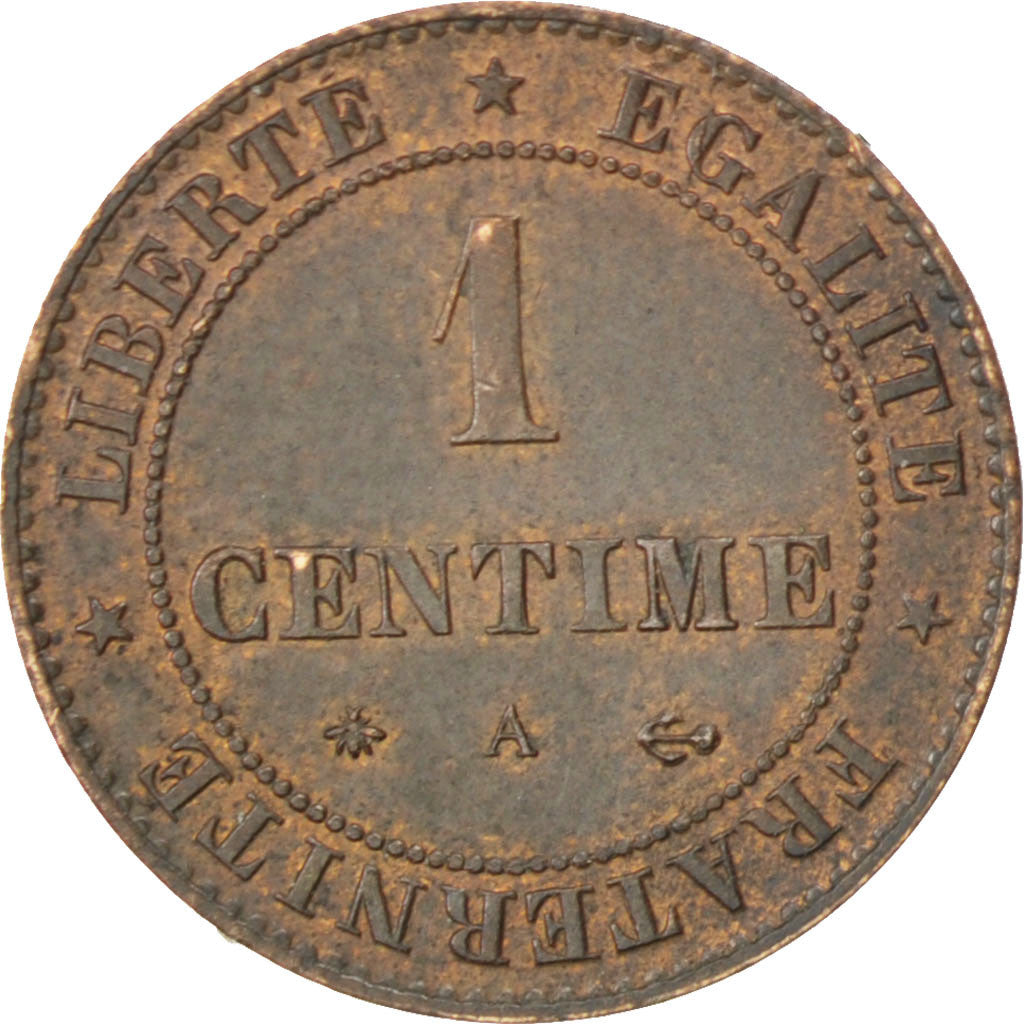 Coin, France, Cérès, Centime, 1878, Paris, AU(50-53), Bronze, KM:826.1