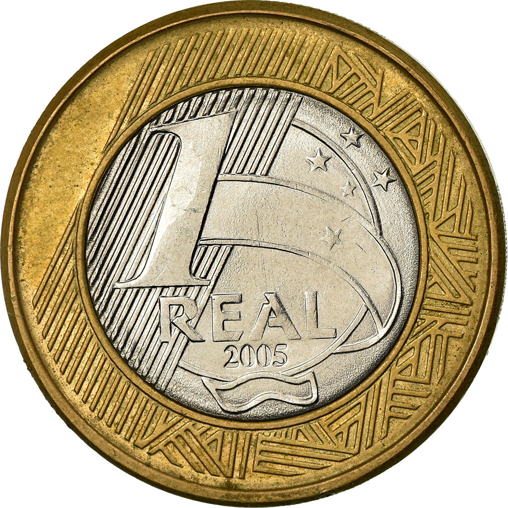 Moneta, Brazylia, Real, 2005, Rio de Janeiro, EF(40-45), Bimetaliczny, KM:652a