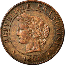 Coin, France, Cérès, Centime, 1894, Paris, AU(50-53), Bronze, KM:826.1