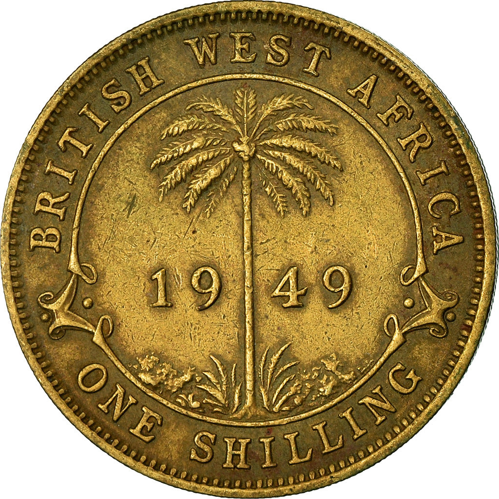 Coin, BRITISH WEST AFRICA, George VI, Shilling, 1949, EF(40-45), Tin-Brass