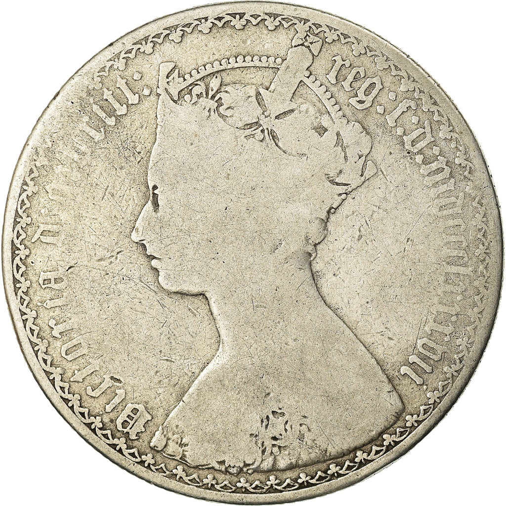 Coin, Great Britain, Victoria, Florin, Two Shillings, 1887, VF(20-25), Silver