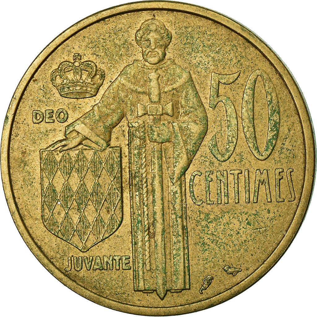 Moneta, Monaco, Rainier III, 50 Centimes, 1962, BB, Alluminio-bronzo, KM:144