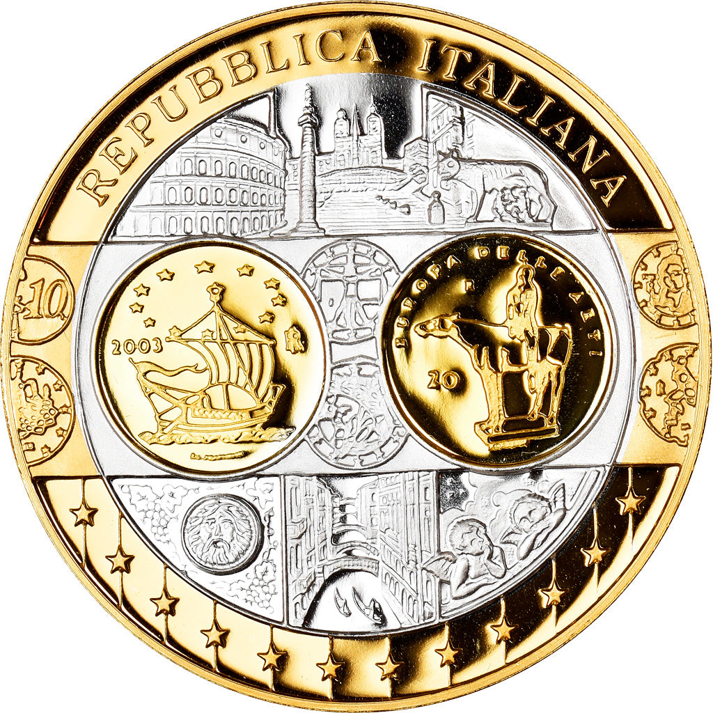Italie, Médaille, L'Europe, L'Italie, Politics, Society, War, FDC, Argent
