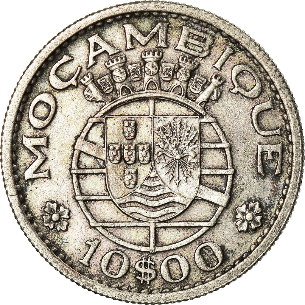 Moneta, Mozambico, 10 Escudos, 1966, BB, Argento, KM:79a