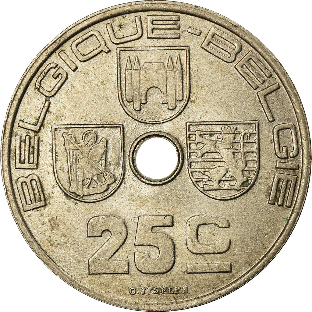 Munten, België, 25 Centimes, 1939, ZF, Nickel-brass, KM:114.1