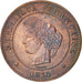 Coin, France, Cérès, 5 Centimes, 1874, Paris, EF(40-45), Bronze, KM:821.1