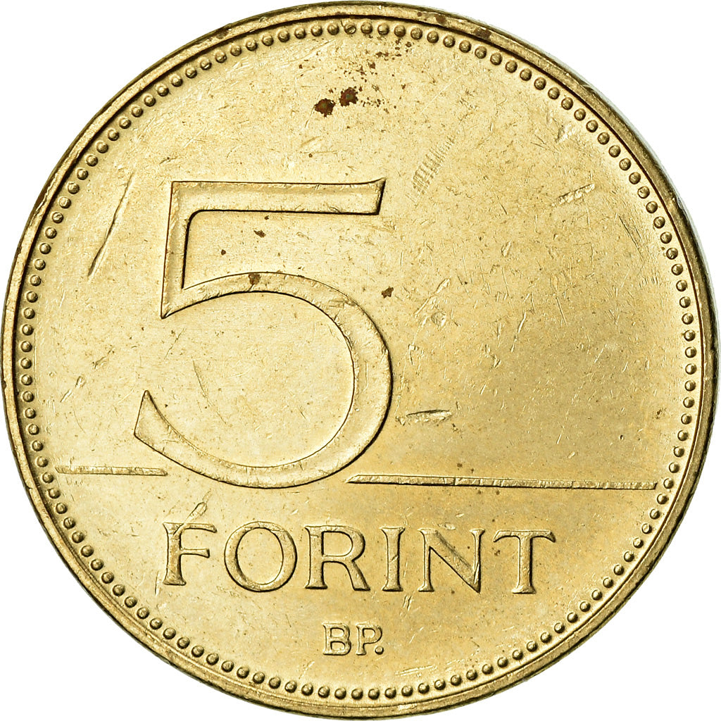Moneda, Hungría, 5 Forint, 2016, MBC, Níquel - latón