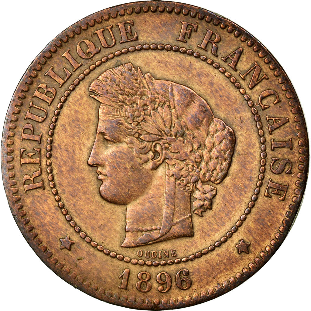 Münze, Frankreich, Cérès, 5 Centimes, 1896, Paris, SS, Bronze, KM:821.1