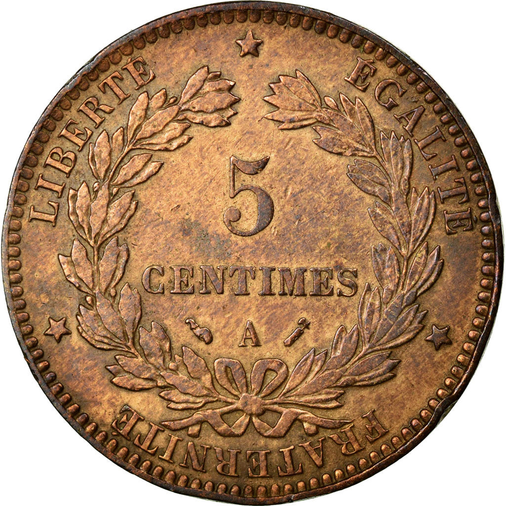 Münze, Frankreich, Cérès, 5 Centimes, 1896, Paris, SS, Bronze, KM:821.1