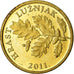 Moneta, Chorwacja, 5 Lipa, 2011, EF(40-45), Mosiądz platerowany stalą, KM:5