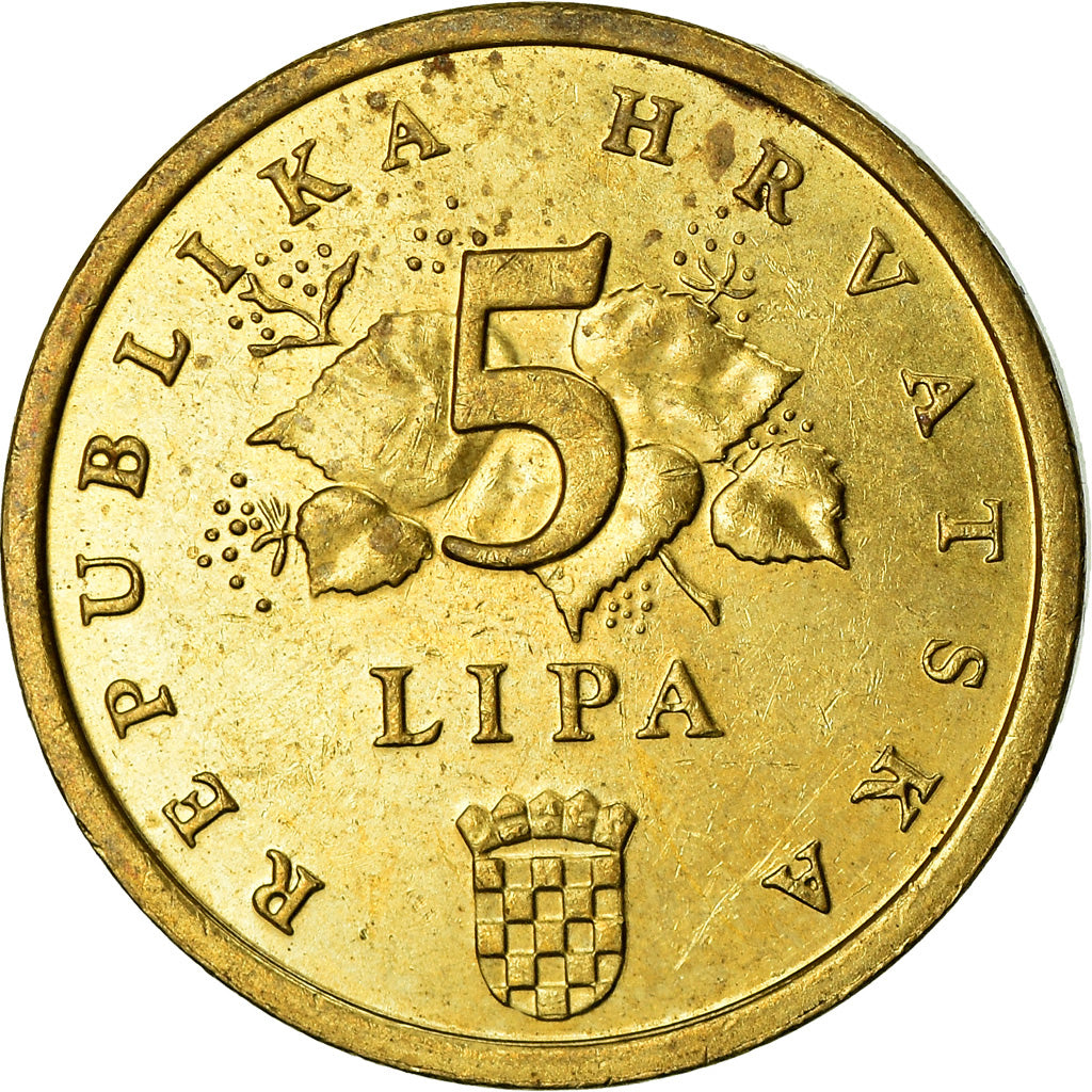 Moeda, Croácia, 5 Lipa, 2011, EF(40-45), Aço Cromado a Latão, KM:5
