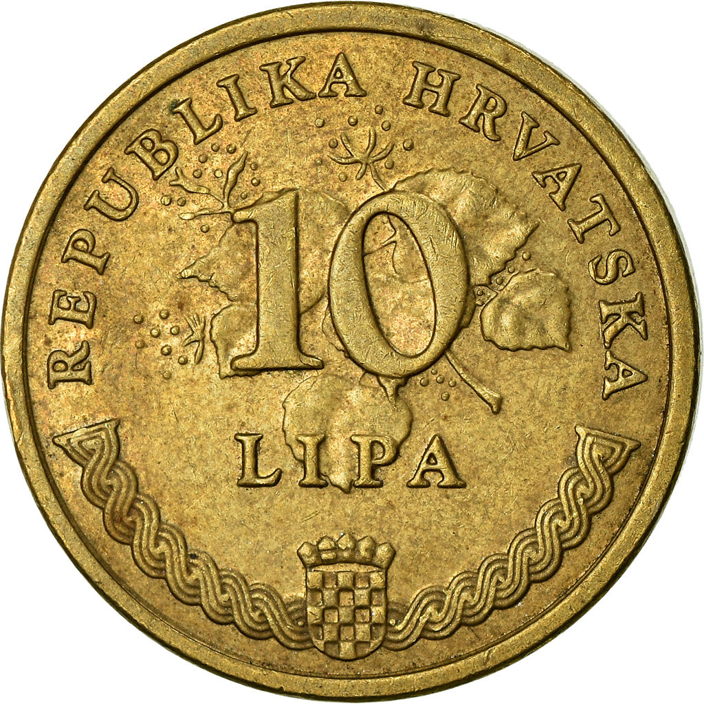 Coin, Croatia, 10 Lipa, 2014, EF(40-45), Brass plated steel