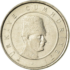Coin, Turkey, 10 New Kurus, 2008, Istanbul, EF(40-45), Copper-Nickel-Zinc