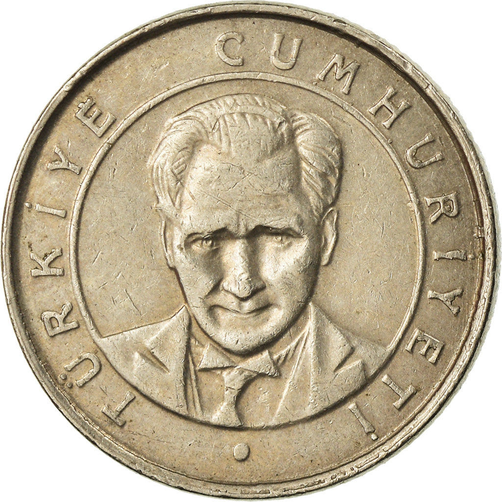 Coin, Turkey, 25 New Kurus, 2008, Istanbul, EF(40-45), Copper-Nickel-Zinc