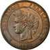 Monnaie, France, Cérès, 10 Centimes, 1882, Paris, TTB+, Bronze, KM:815.1