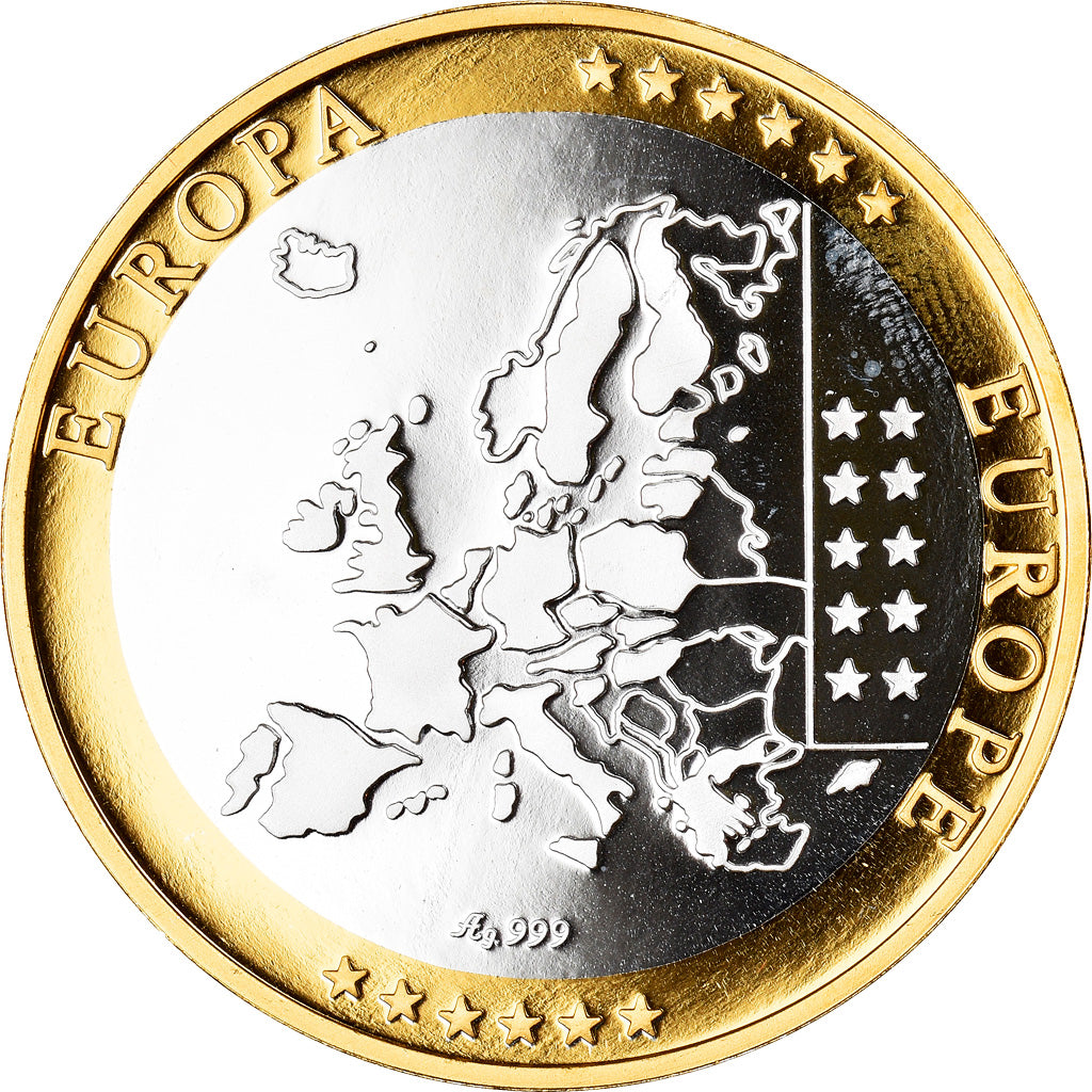 Vatican, Medal, L'Europe, Vatican, Politics, Society, War, MS(65-70), Silver