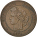 FRANCE, Cérès, 10 Centimes, 1871, Paris, KM #815.1, EF(40-45), Bronze, Gadoury #