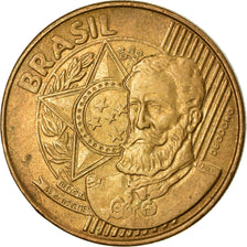 Coin, Brazil, 25 Centavos, 1999, EF(40-45), Bronze Plated Steel, KM:650