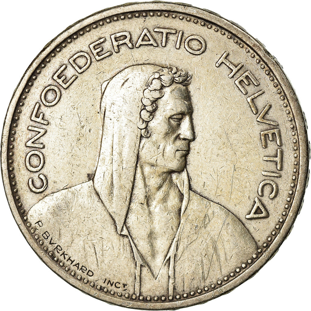 Coin, Switzerland, 5 Francs, 1932, Bern, EF(40-45), Silver, KM:40