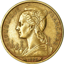 Coin, FRENCH AFARS & ISSAS, 10 Francs, 1975, Paris, EF(40-45), Aluminum-Bronze