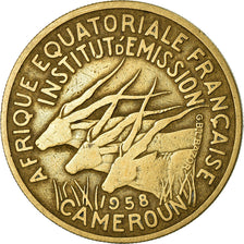 Coin, Cameroon, 25 Francs, 1958, VF(30-35), Aluminum-Bronze, KM:12