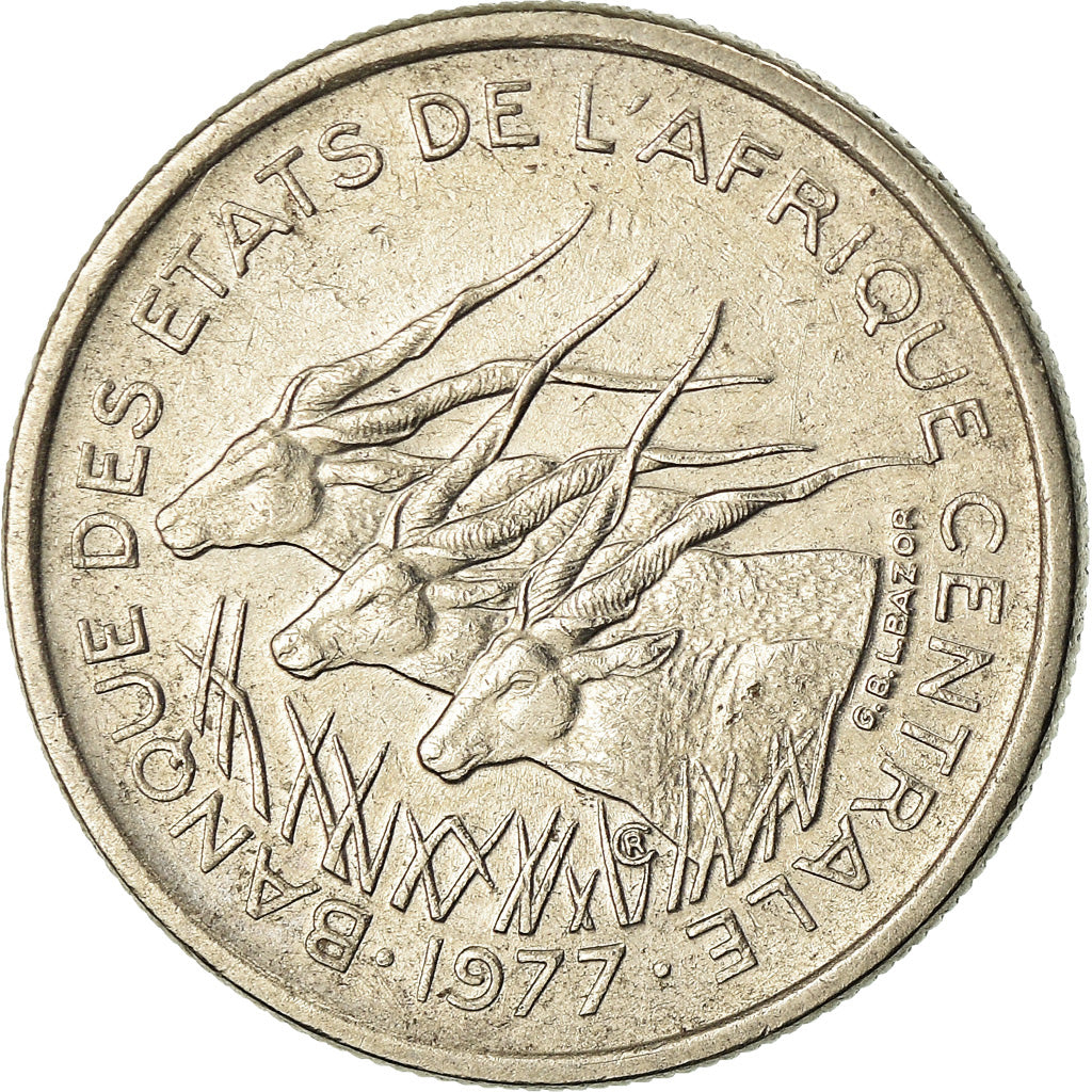 Monnaie, États de l'Afrique centrale, 50 Francs, 1977, Paris, TTB, Nickel