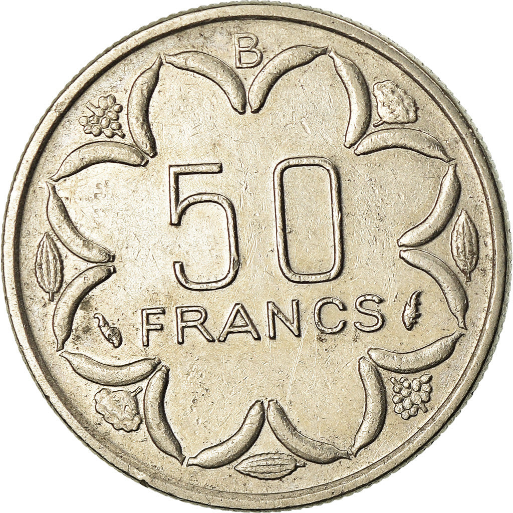 Monnaie, États de l'Afrique centrale, 50 Francs, 1977, Paris, TTB, Nickel