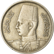 Moneta, Egitto, Farouk, 10 Milliemes, 1938, British Royal Mint, BB, Rame-nichel
