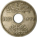 Moneta, Egitto, Hussein Kamil, 5 Milliemes, 1917, BB, Rame-nichel, KM:315