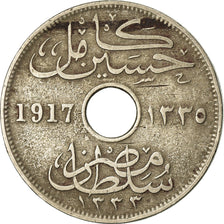 Coin, Egypt, Hussein Kamil, 10 Milliemes, 1917, EF(40-45), Copper-nickel, KM:316