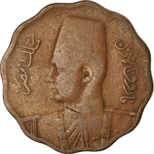 Coin, Egypt, Farouk, 10 Milliemes, 1938, British Royal Mint, EF(40-45), Bronze